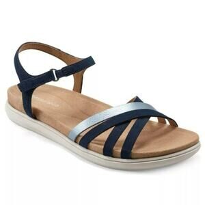 Easy Spirit Dottle 3 Ankle-Strap Comfort Sandals Blue 8.5